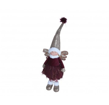 Aniołek stojący bordowo-złoty 70cm