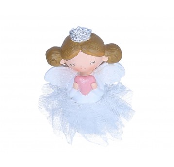 Aniołek w białej sukience 12cm