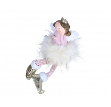 Aniołek w kremowym futerku 45cm/20cm