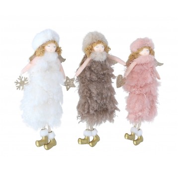 Aniołek zawieszka do dekoracji mix kol. 23cm