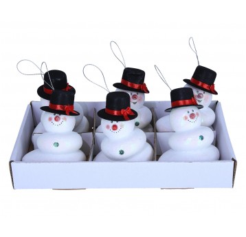 Bałwanek z ledami 13cm/10cm op=6szt