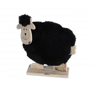 Baranek czarny na podstawce h 17cm l 15cm