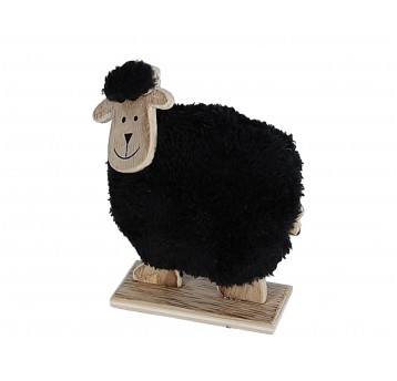 Baranek czarny na podstawie h 33cm l 24cm
