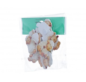 Baranki na przylepcu op=12szt 1szt=4,5cm 3,5cm