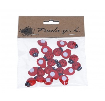 Biedronka czerwona na przylepcu 1,5cm