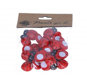 Biedronka czerwona na przylepcu 2,5cm