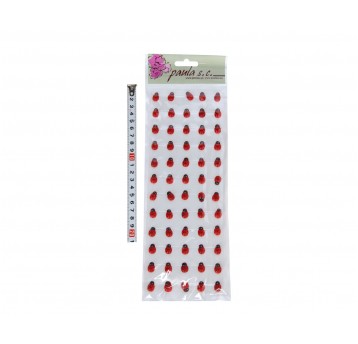 Biedronki czerwone przykl. 13mm 12rz x 5szt