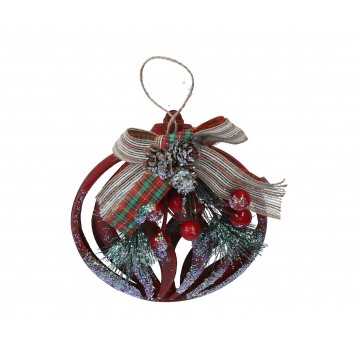 Bombka ozdobna z galązką śr 14cm