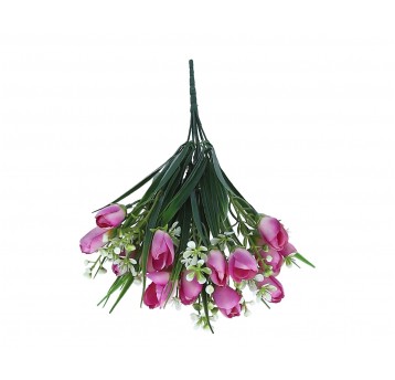 Bukiecik amarantowych kwiatów 35cm