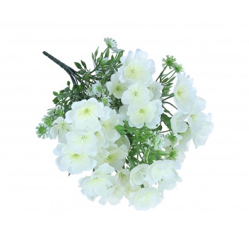 Bukiecik białych kwiatów do kompozycji 34cm