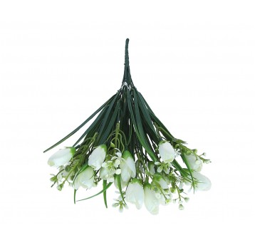 Bukiecik białych kwiatów do kompozycji 35cm