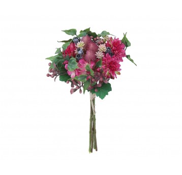 Bukiecik ozdobny bordowy 32cm