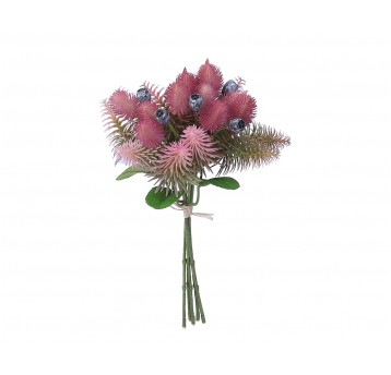 Bukiecik ozdobny róźowo-bordowy 32cm