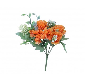 Bukiecik pomaranczowych róźyczek 28cm