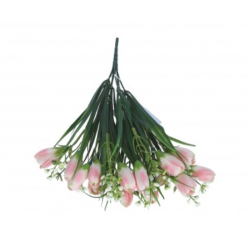 Bukiecik róźowych kwiatów do kompozycji 35cm