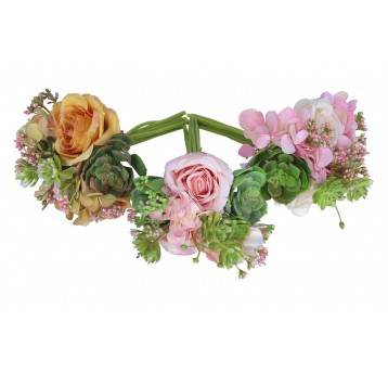 Bukiecik z róźnych kwiatów 26cm