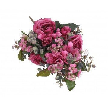 Bukiet amarantowych kwiatow 53cm