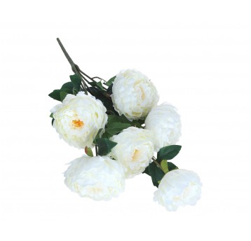 Bukiet białej piwonii 6 kwiatów 70cm