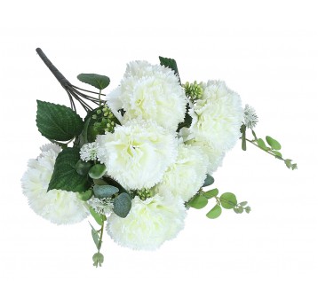 Bukiet bialych goździków 46cm