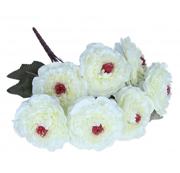 Bukiet białych kwiatów do dekoracji 37cm