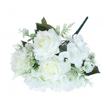 Bukiet białych róź do kompozycji 44cm