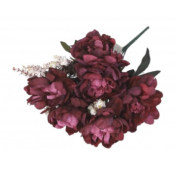Bukiet bordowych kwiatów do kompozycji 52cm