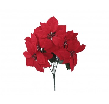 Bukiet czerwonej poinsecji 5 kwiatów 50cm