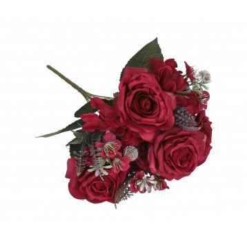 Bukiet czerwonych kwiatów 42cm