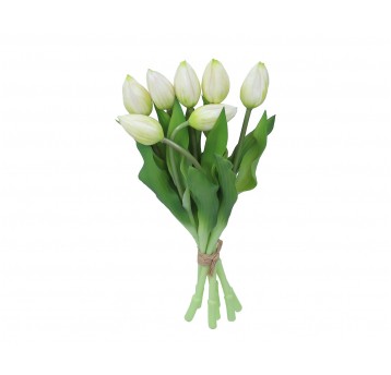 Bukiet tulipana kremowego sylikon 30cm