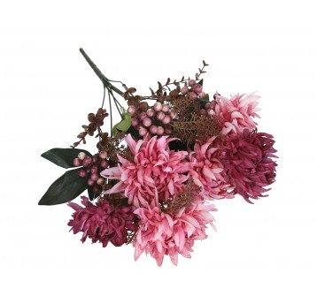 Bukiet z bordowych chryzantem 49cm