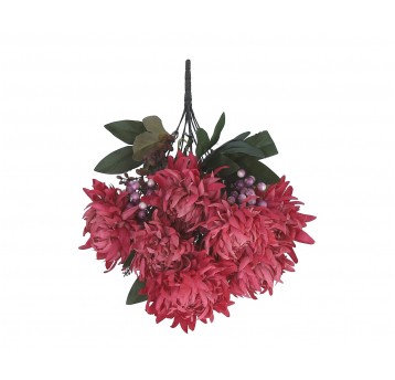 Bukiet z czerwonych chryzantem 48cm