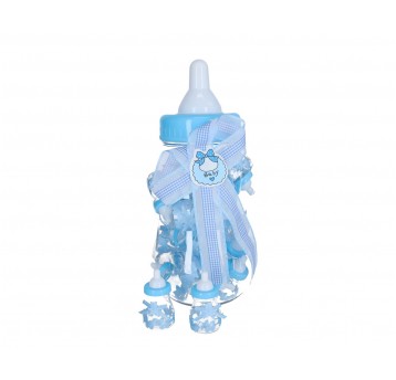 Butelka niebieska ze smoczkiem h 37cm śr16cm