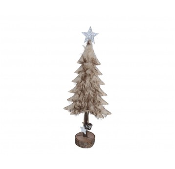 Choinka naturalna w brązowym futerku 46cm /19cm