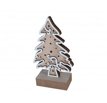 Choinka naturalno-biala z ledami 20cm /12cm