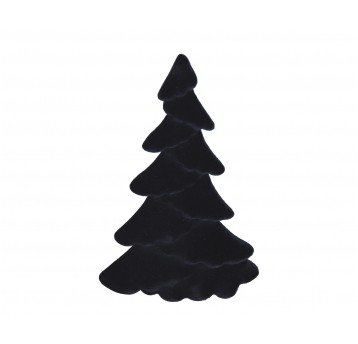 Choinka z czarnego weluru 24cm/14cm