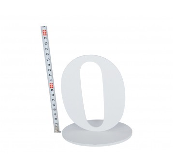 Cyferka drewniana nr.0 d 12cm l 15,5cm