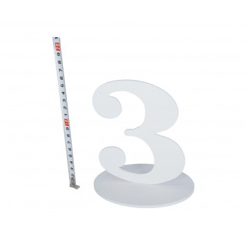 Cyferka drewniana nr.3 d 12cm l 15,5cm