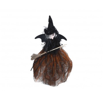 Czarownica z miotlą do dekoracji 35cm