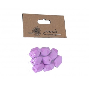 Dekor. korale drewniane fiolet 2cm/1,5cm op=8szt
