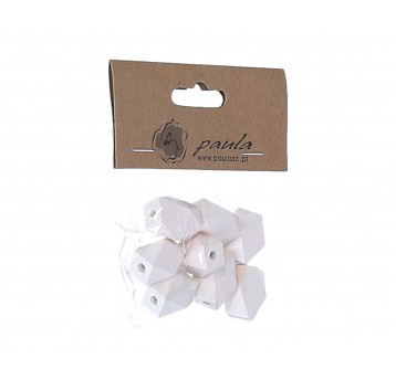 Dekor. korale drewniane j róź 2cm/1,5cm op=8szt