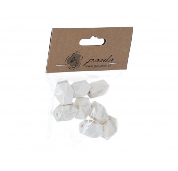 Dekor. korale drewniane kremowe 2cm/1,5cm