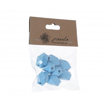 Dekor. korale drewniane niebieskie 2cm/1,5cm