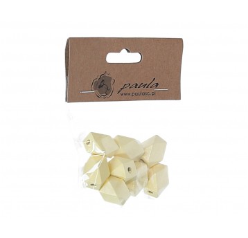 Dekor. korale drewniane źółte 2cm/1,5cm op=8szt