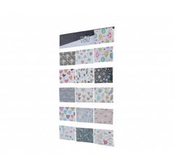 Dekor. papierowe bileciki 7cm/9cm op=120szt