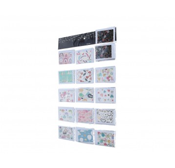 Dekor. papierowe bileciki op=120szt 8cm/11cm