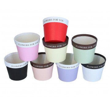 Dekor. pudełka na kwiaty mix kol.śr 12cm/11cm