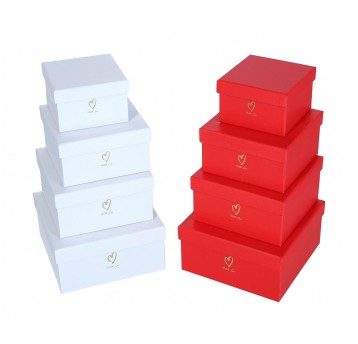 Dekor. pudełka tekt .s/4 mix kol.15cm/15cm/8cm