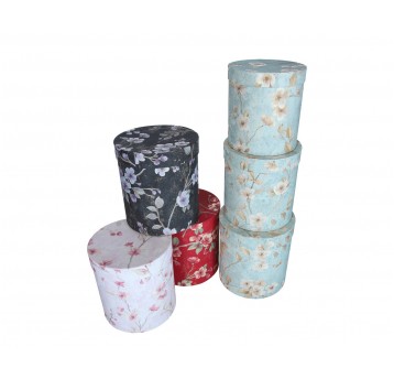 Dekor. pudełka tektur.mix kol. s/5 śr 25cm/26cm