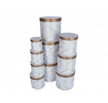 Dekor. pudełka tektur s/10.śr 32cm/32cm