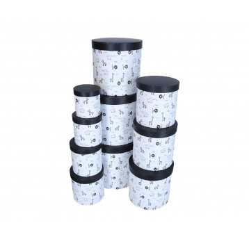 Dekor. pudełka tektur. s/10 śr 32cm/32cm